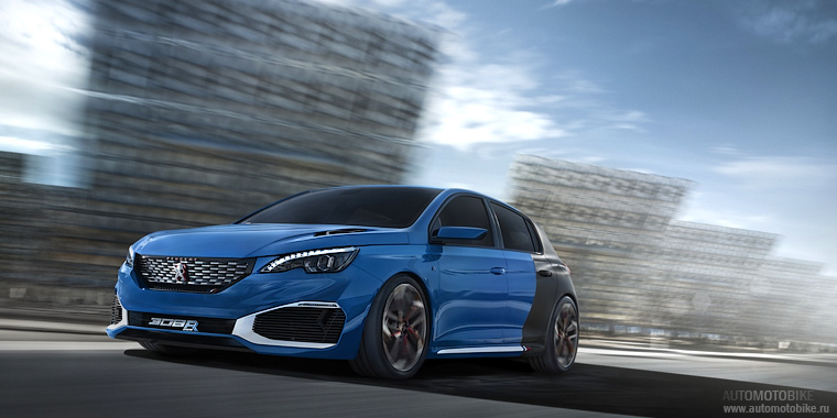 500-сильный Peugeot 308R Hybrid 2016