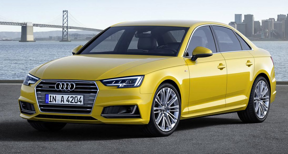 Audi A4 2016 фотография желтого кузова