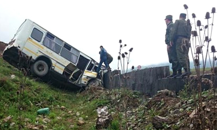 Автобус упал в пропасть в Южной Осетии